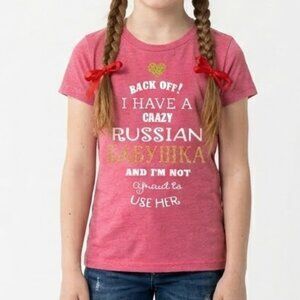 NWT Girls Pink Graphic T-Shirt Size 8 Short Sleeve Casual Print Tee